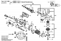 Bosch 0 601 380 142 GWS 7-115 Angle Grinder 240 V / GB Spare Parts GWS7-115